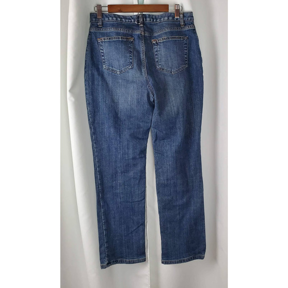 Lands'end Blue Jeans Flannel Lined Size 10 - Picture 3 of 8